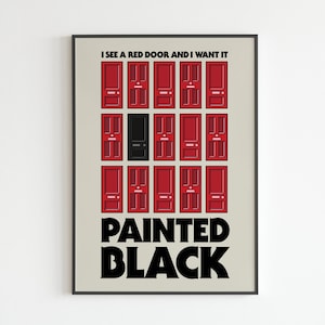 Paint it Black inspiriert - Songtexte - Musik - A3 - A4 - A5 - Wand Kunst - Poster - Print - Musik - Geschenk