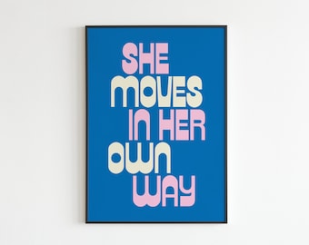 The Kooks - She Moves In Her Own Way - Lyrics - Music - A3 - A4 - A5 - Wall Art - Poster - Print - Music - gig poster