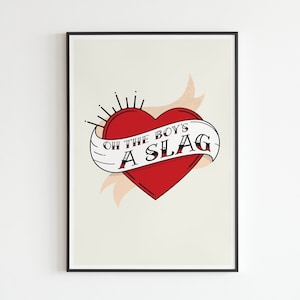 AM Inspired - Oh The Boy's A Slag - Fluorescent Adolescent - Testi - Musica - A3 - A4 - A5 - Arte murale - Poster - Stampa - Musica - Regalo