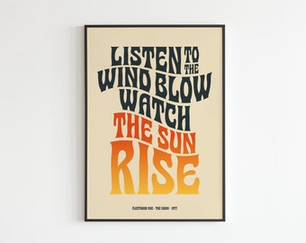 The Chain - Listen To The Wind Blow – Retro Music Lyric Print