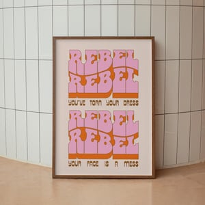 Rebel Rebel Lyrics - Etsy UK