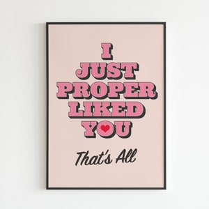 The Courteeners - Sunflower - I Just Proper Liked You, That es All - Lyrics - Musik - A3 - A4 - A5 - Wandkunst - Poster - Print - Gig Poster