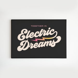 Philip Oakey & Giorgio Moroder - &#39;Together in Electric Dreams&#39; - Lyrics - Music - A3 - A4 - A5 - Wall Art - Poster - Print - Music - Gift