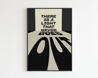 There is a Light and it Never Goes Out No.2 - Lyrics - Music - A3 - A4 - A5 - Wall Art - Poster - Print - Music - Gig poster
