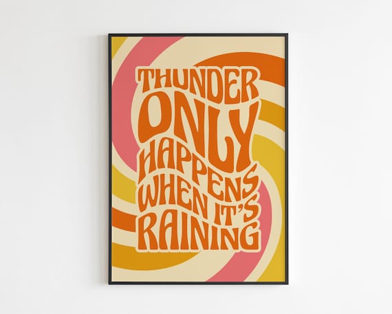 FM Inspired - Dreams - Thunder Only Happens  - Lyrics - Music - A3 - A4 - A5 - Wall Art - Poster - Print - Music
