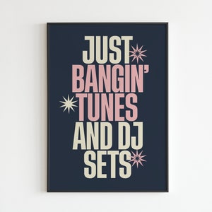 AM Inspired - Just Banging Tunes and DJ Sets - Paroles - Musique - A3 - A4 - A5 - Art mural - Poster - Impression - Musique - Cadeau