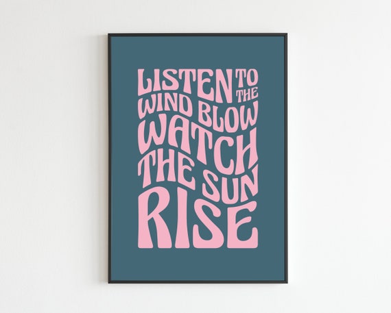 The Chain - Listen To The Wind Blow - Lyrics - Music - A3 - A4 - A5 - Wall Art - Poster - Print - Music