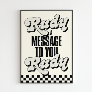 The Specials - A Message To You Rudy - Testi - Musica - A3 - A4 - A5 - Arte murale - Poster - Stampa - Musica - Regalo