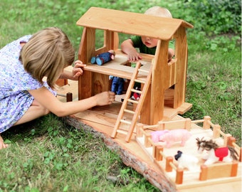 wooden farmhouse toy