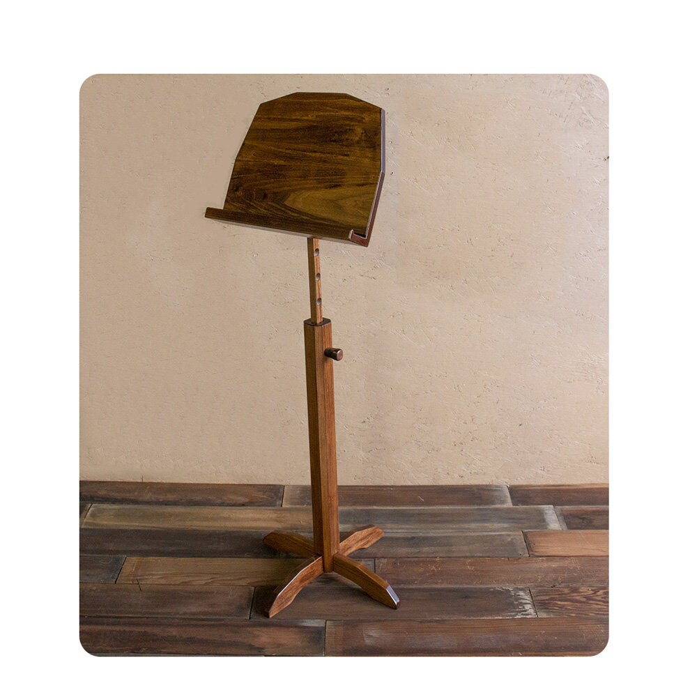 Wood Music Stand With Walnut Stain Finish 40 Etsy