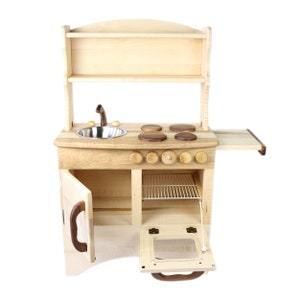 Simple Hearth Wood Play Kitchen Maple Wood image 3