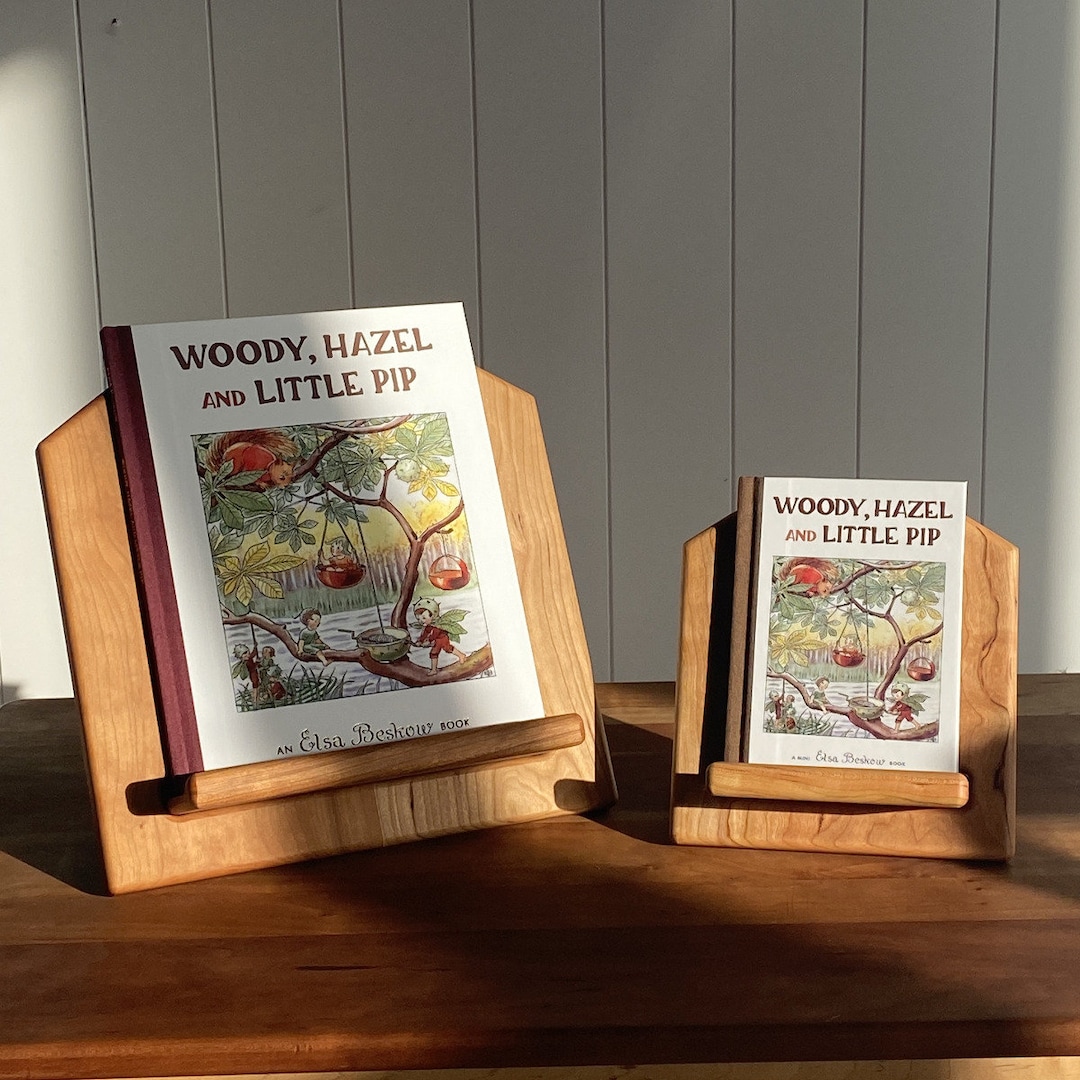 Book Display Stands Table Top 8x8 or 12x12 Inches Cherry and Maple Wood