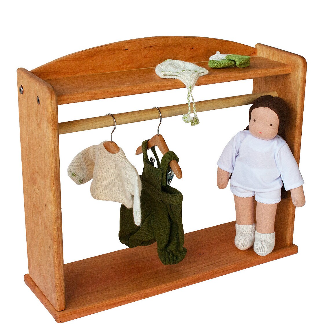 Cherry Wood Doll Clothes Stand / Clothes Caddy with or Etsy