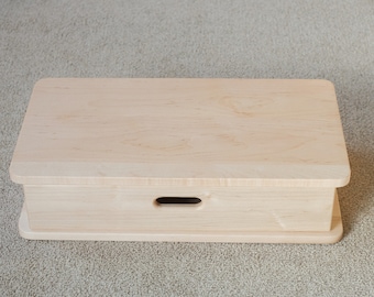 Dollhouse Riser with Drawer - Solid Maple 24" x 13" x 6"