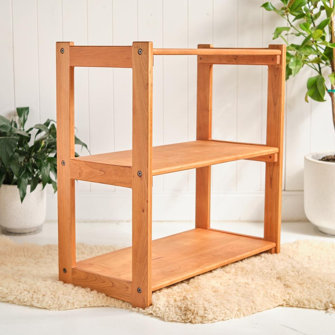Cherry 3 or 4 Shelf Open Shelving - S...