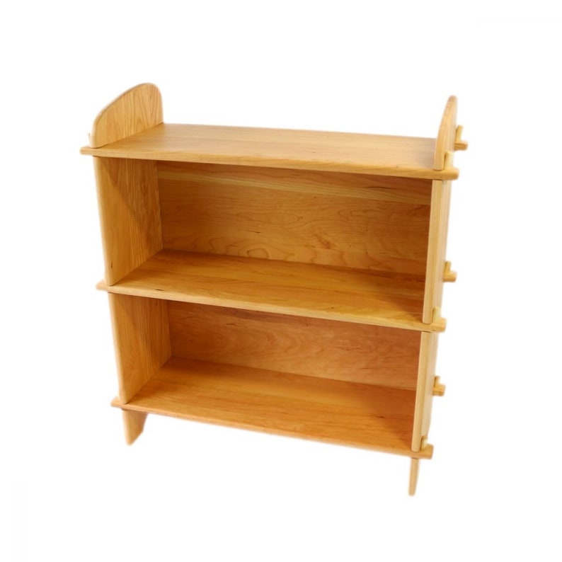 34 or 42 Tall Cherry Wood Bookshelf With Solid Etsy Norway