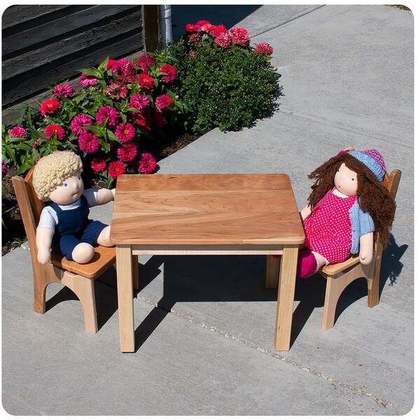 Wooden Doll Table Etsy