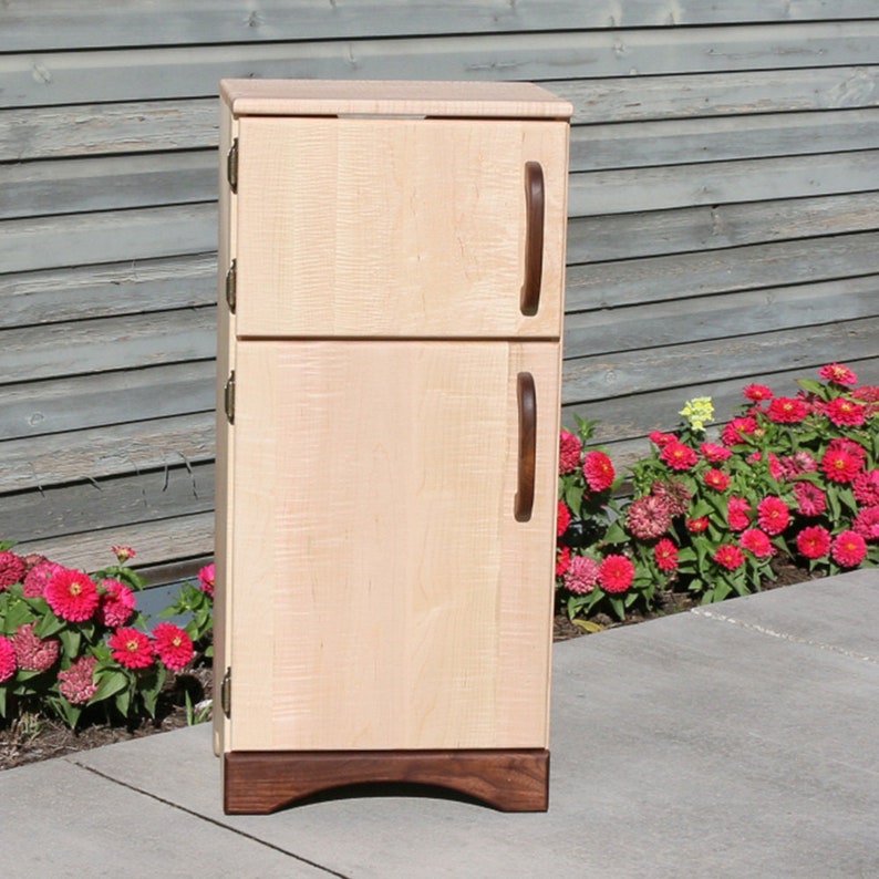 Simple Fridge Wooden Play Refrigerator Maple Etsy