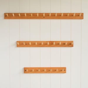 Cherry Wood Simple Coat Racks - 18, 24, or 33.5 inches