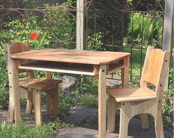 Children's Hardwood Farmhouse Table, Table with Chairs, or Farmhouse Bench