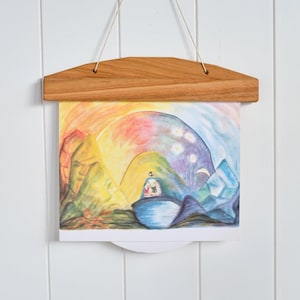 Cherry Hanging Picture Frame 12&quot; with Magnets (Top Only)