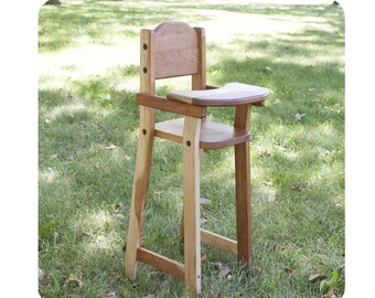 Cherry Wood Doll High Chair