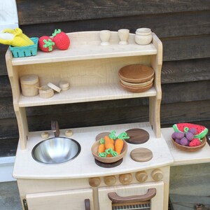 Simple Hearth Wood Play Kitchen Maple Wood image 2