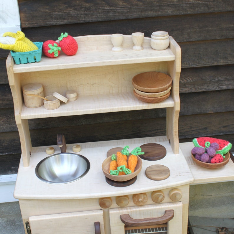 Simple Hearth Wood Play Kitchen Maple Wood image 2