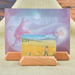 Postcard Holder in Solid Cherry Wood - 6 or 12 inch options