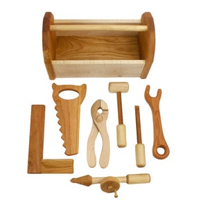 Play Hardwood Tool Box Set with Tools image 2