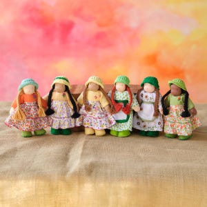 Waldorf 5.5 inch Dollhouse Girl Dolls