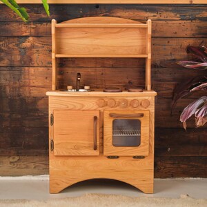 Simple Hearth Wood Play Kitchen - Cherry Wood
