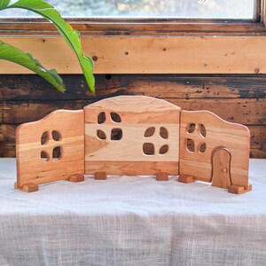 3 Sided Dollhouse - Solid Cherry Wood - Made in USA