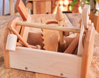 Play Hardwood Tool Box Set with Tools