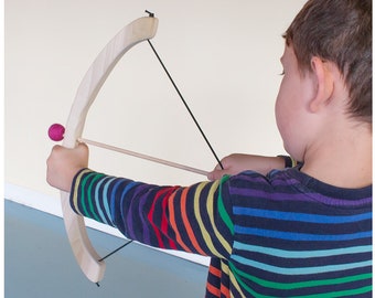 Wooden Bow and 5 or 10 Felt Tip Arrows - Child size