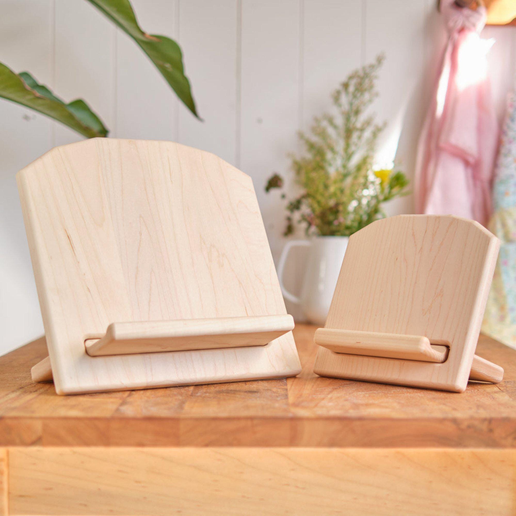 Book Display Stands - Table Top 8x8 or 12x12 inches - Cherry and Maple wood options