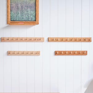 Cherry or Maple Wood Simple Coat Racks - 18 or 24 inches