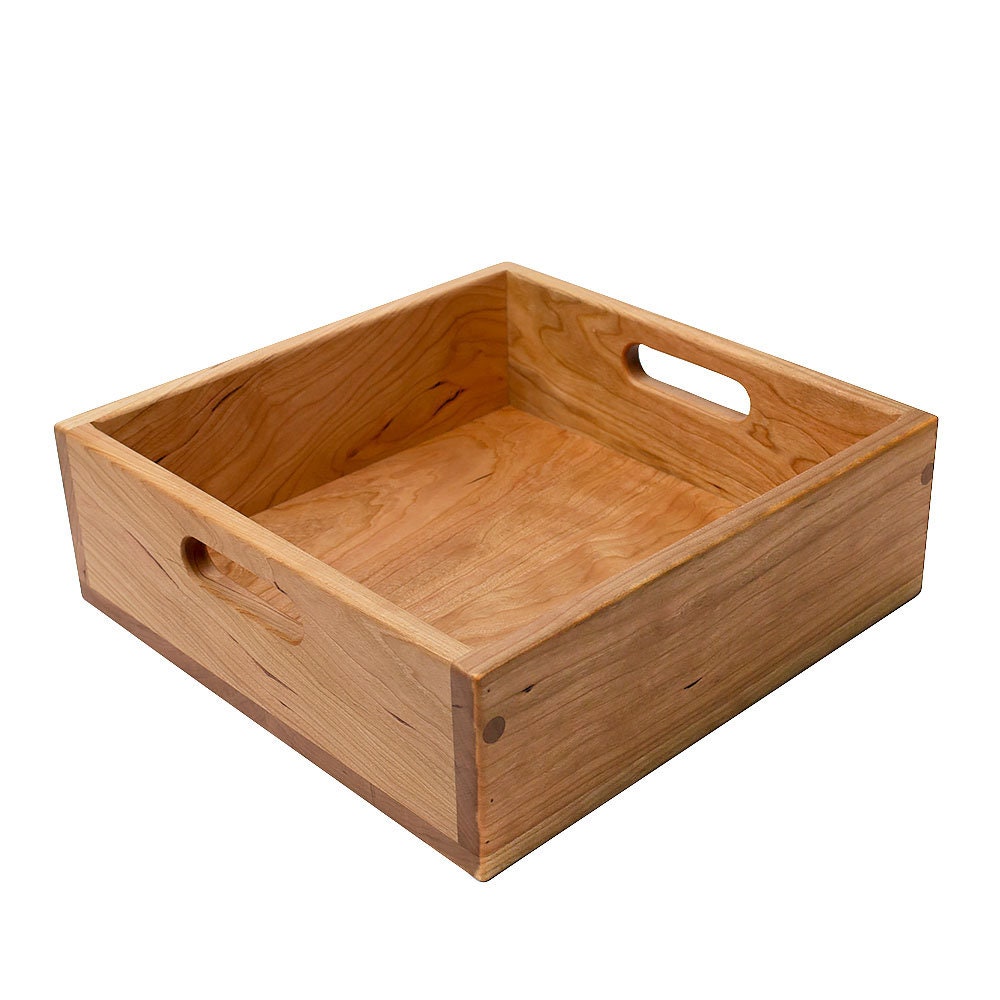 Cherry Wood Storage Boxes 2 Sizes Etsy