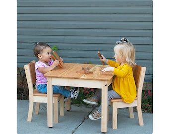 Toddler Table and 2 Chair Set, Cherry and Maple, and/or additional chairs