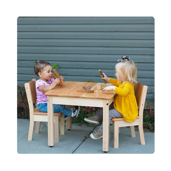 Toddler Table and 2 Chair Set, Cherry and Maple, and/or additional chairs
