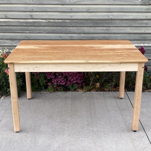 Large Everyday Simple Rectangle Table and Optional Child Chairs or Everyday Bench Add-on Tung Oil Finish Only 28 x 42 Solid Wood Rectangle Table Only