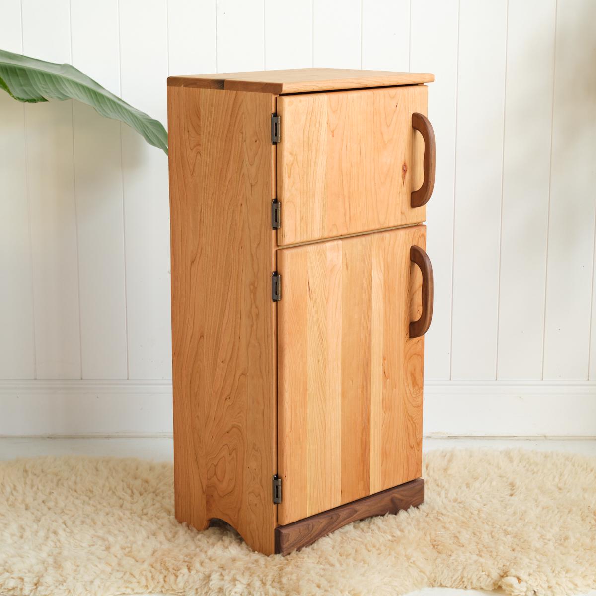 Simple Fridge Wooden Play Refrigerator - PREMIUM CHERRY With