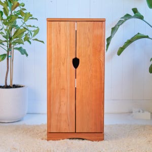 Étagère en bois de cerisier ou d'érable - 36 x 12-3/8 x 16,5 pouces - Bidoors - Meuble de rangement artistique