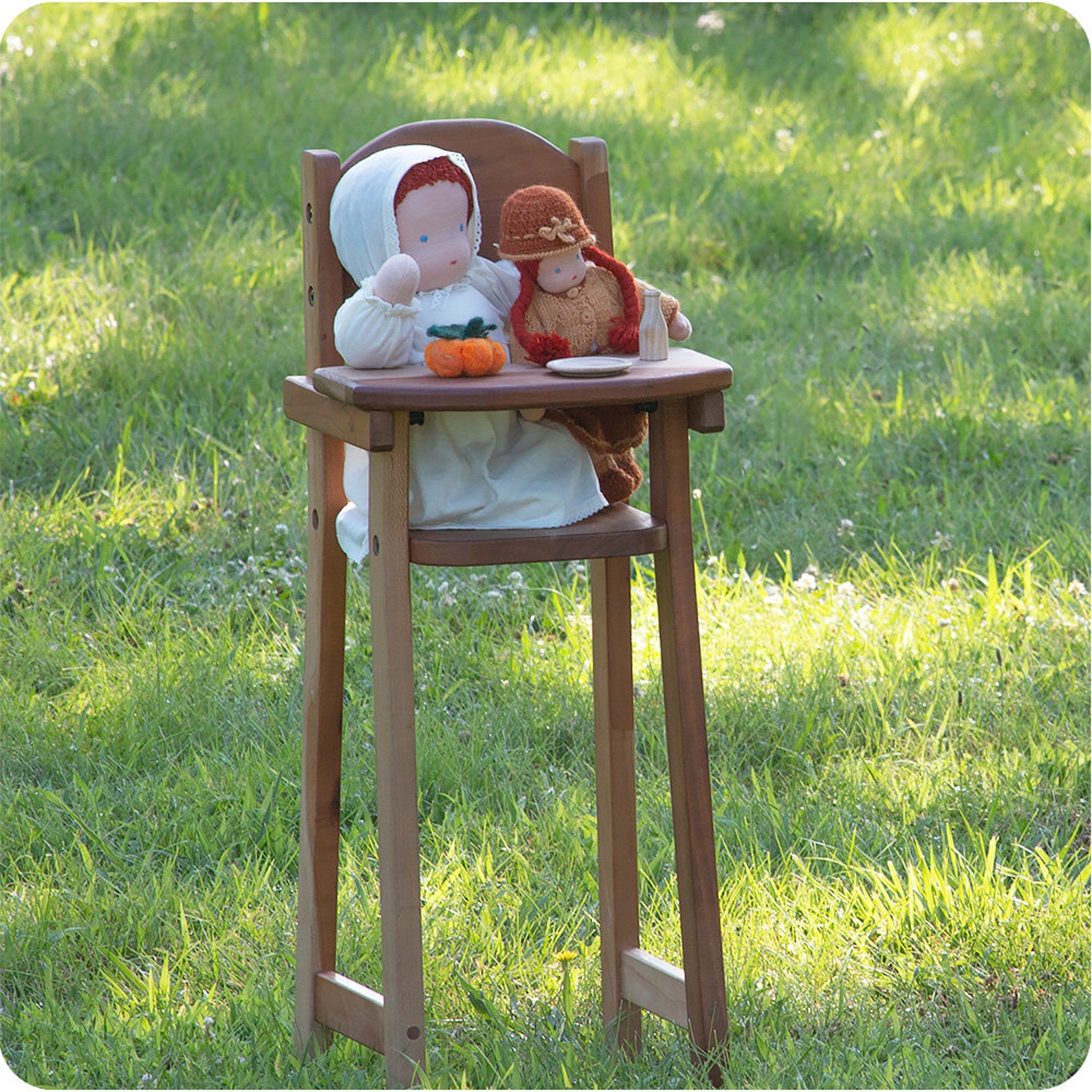 Cherry Wood Doll High Chair Etsy