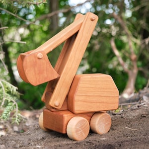 Cherry Wood Excavator Digger