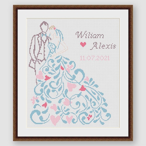 Scheme for Cross Stitch Cross Stitch Pattern Wedding Gift Etsy