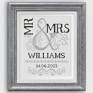 Bridal Cross Stitch Pattern - Scheme for cross stitch - Wedding Gift - Wedding Cross stitch - Embroidery- PDF - INSTANT DOWNLOAD