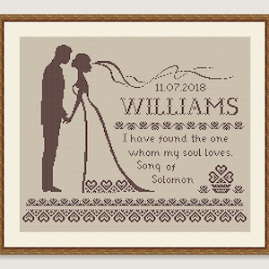 Wedding Sampler - Cross stitch pattern - Cross Stitch Sampler - Wedding Cross Stitch pattern - PDF format - INSTANT DOWNLOAD