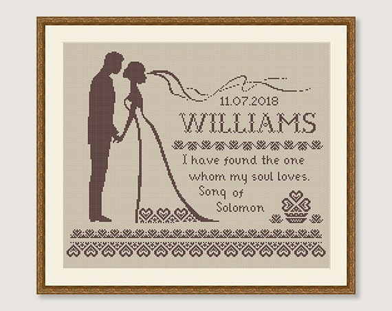 Wedding Sampler Cross stitch pattern Cross Stitch Sampler | Etsy