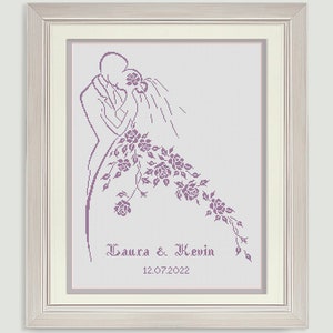 Bride and Groom Cross Stitch Cross Stitch Chart Wedding Cross Stitch Pattern Wedding Gift PDF Format INSTANT DOWNLOAD image 9